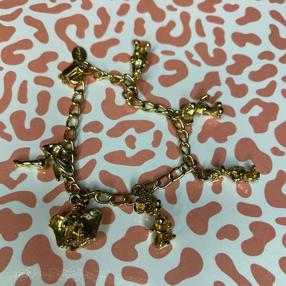 Gold Disney charm bracelet